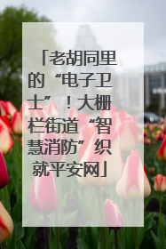 老胡同里的“电子卫士”！大栅栏街道“智慧消防”织就平安网