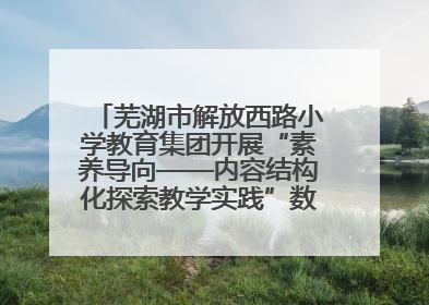 芜湖市解放西路小学教育集团开展“素养导向——内容结构化探索教学实践”数学专题研讨活动