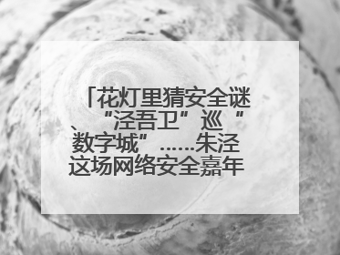 花灯里猜安全谜、“泾吾卫”巡“数字城”……朱泾这场网络安全嘉年华太会玩了