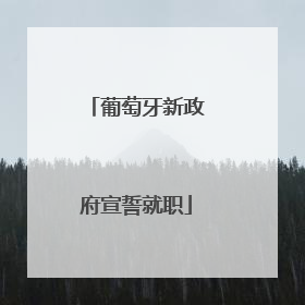 葡萄牙新政府宣誓就职