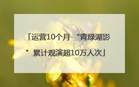 运营10个月 “青绿湖影”累计观演超10万人次