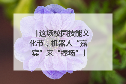 这场校园技能文化节，机器人“嘉宾”来“捧场”
