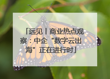 远见丨商业热点观察：中企“数字云出海”正在进行时