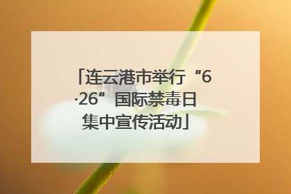 连云港市举行“6·26”国际禁毒日集中宣传活动