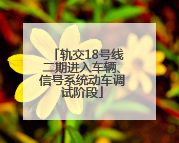 轨交18号线二期进入车辆、信号系统动车调试阶段
