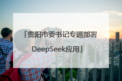 贵阳市委书记专题部署DeepSeek应用