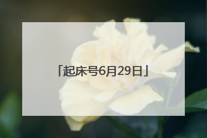 起床号6月29日