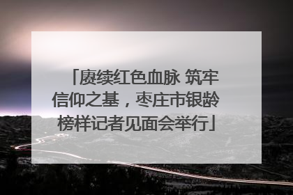 赓续红色血脉 筑牢信仰之基，枣庄市银龄榜样记者见面会举行