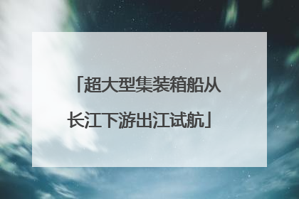 超大型集装箱船从长江下游出江试航