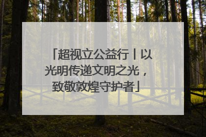 超视立公益行丨以光明传递文明之光，致敬敦煌守护者