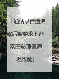通话录音遭泄露后被要求下台 泰国总理佩通坦致歉