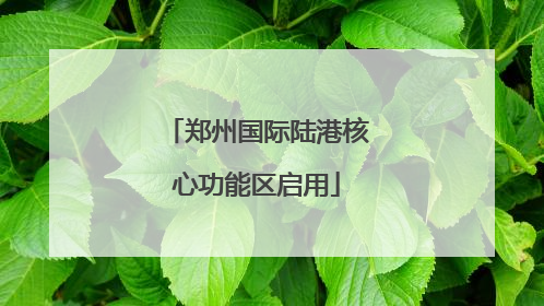 郑州国际陆港核心功能区启用