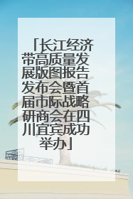 长江经济带高质量发展版图报告发布会暨首届市际战略研商会在四川宜宾成功举办