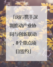 闵行携手深圳推动产业协同与创新联动，8个重点项目签约
