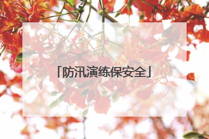 防汛演练保安全