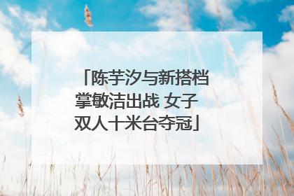陈芋汐与新搭档掌敏洁出战 女子双人十米台夺冠