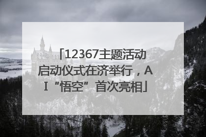 12367主题活动启动仪式在济举行，AI“悟空”首次亮相