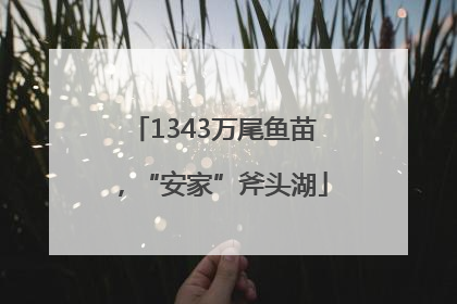 1343万尾鱼苗，“安家”斧头湖