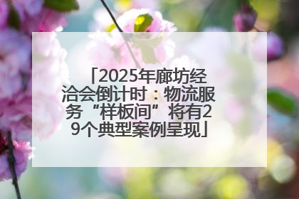 2025年廊坊经洽会倒计时：物流服务“样板间”将有29个典型案例呈现