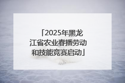 2025年黑龙江省农业春播劳动和技能竞赛启动