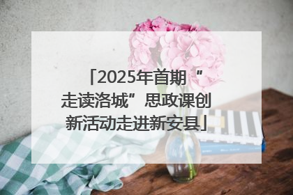 2025年首期“走读洛城”思政课创新活动走进新安县