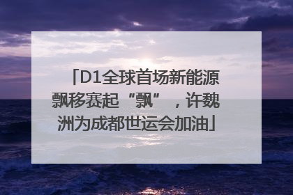 D1全球首场新能源飘移赛起“飘”，许魏洲为成都世运会加油